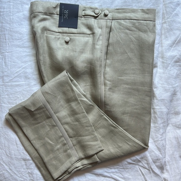 Banana Republic Linen Tuxedo Pant - Picture 2 of 8
